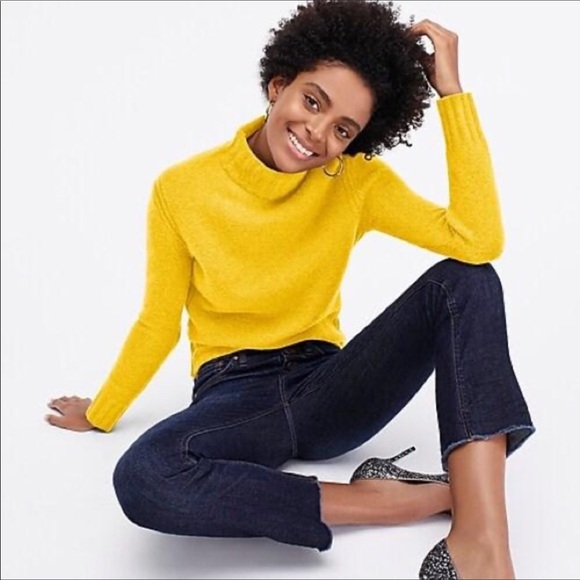 J. Crew Sweaters - J. Crew mustard yellow mock neck soft sweater